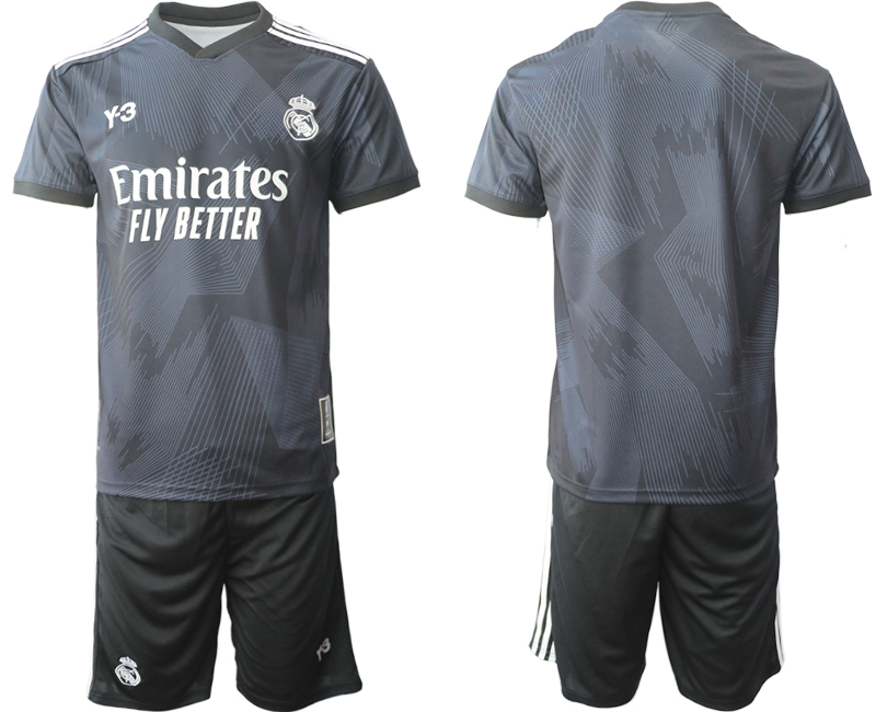 Men's Real Madrid Blank 22/23 Black Soccer Jersey Suit